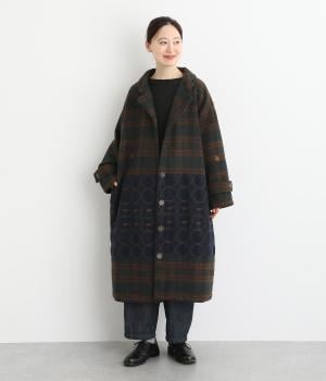 リング刺繍ロングコート