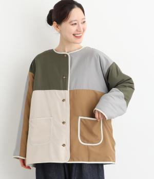 配色切替えリバーシブルブルゾン