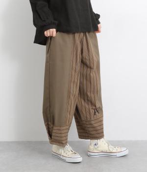 切替えバルーンパンツ(ブラウン-F)