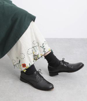 微起毛コットン天竺植物刺繍ぺチパンツ