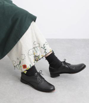 微起毛コットン天竺植物刺繍ぺチパンツ(アイボリー-F)