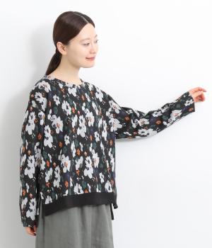 フラワージャカードプルオーバー(ブラック-F)