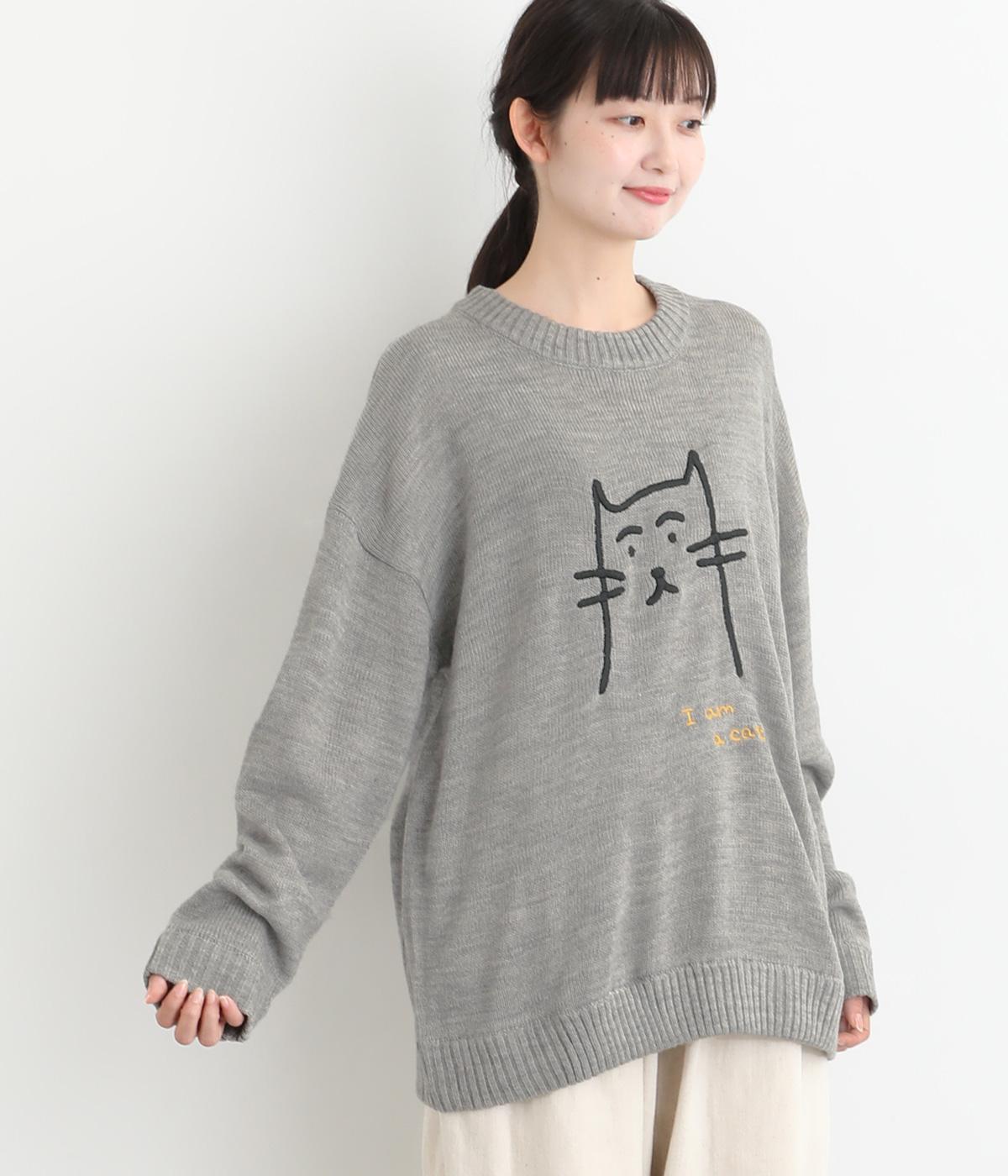 yukiemon コラージュ スエットプルオーバー Diary 3L 猫 yukiemon コラージュ スエットプルオーバー Diary 3L 猫