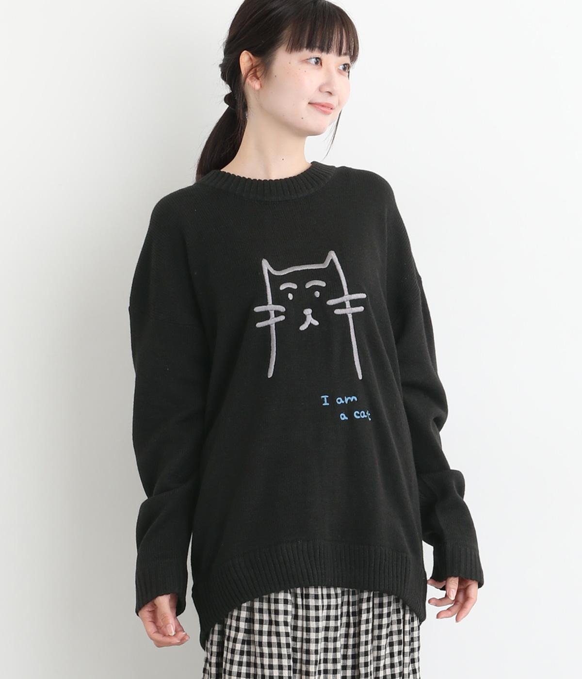 ネコ刺繍プルオーバー（Emago）の商品詳細