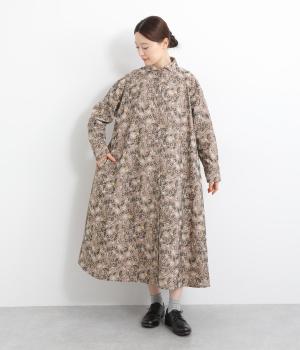 小花刺繍ワンピース(モカ-F)