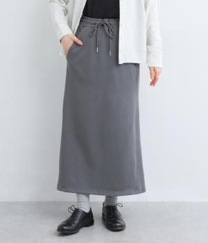 裏毛変形リブ切り替えスカート