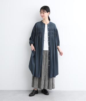 デニムライクツイルシャーリングシャツワンピース