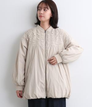 ナイロンシャーリング中綿コート