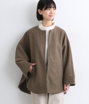 カットメルトンジップドルマンコート