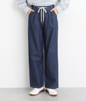 デニムウエストスピンドルカーブパンツ