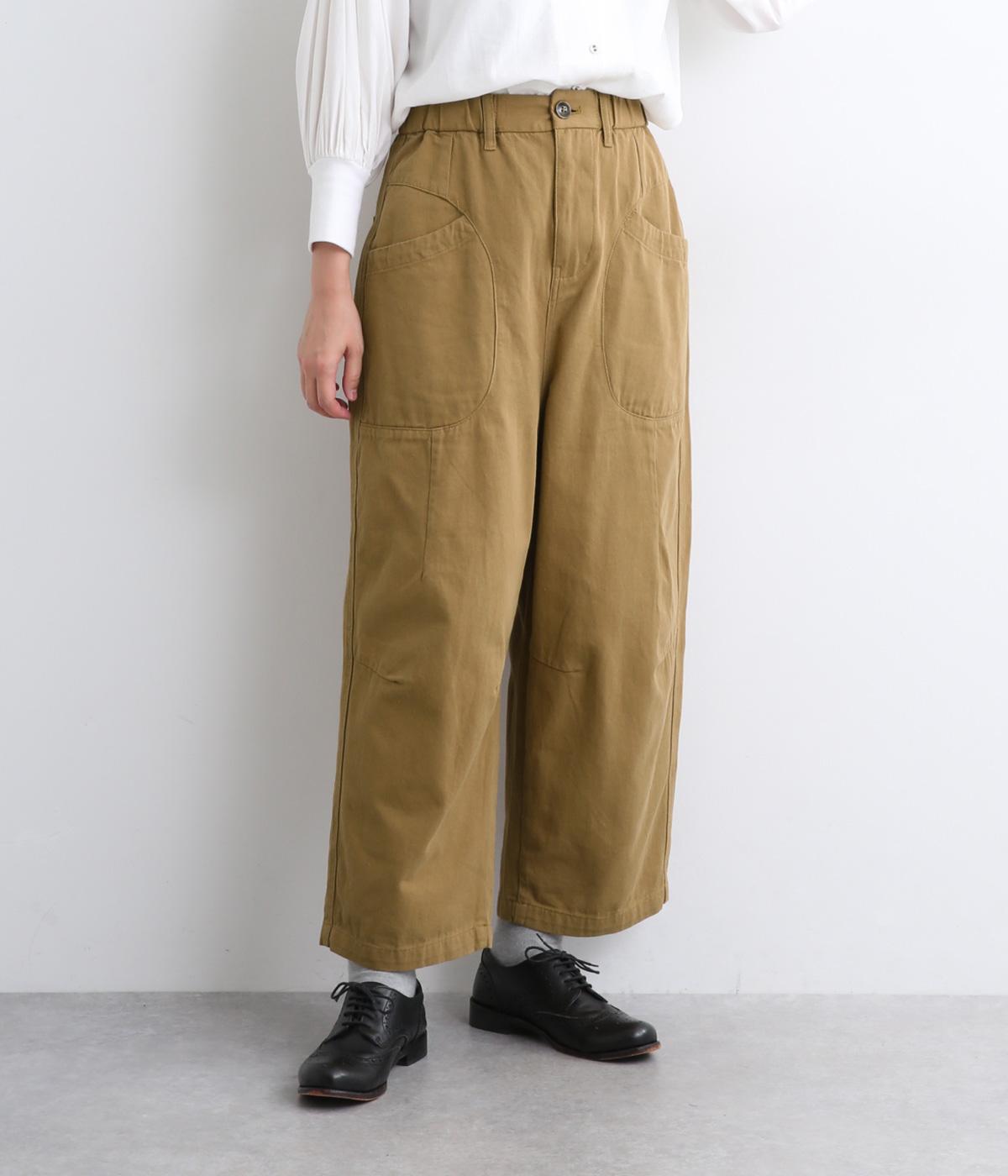 コットンツイルピーチオウヴァムパンツ(ベージュ-F)