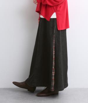 8.5OZデニム×チェックスカート