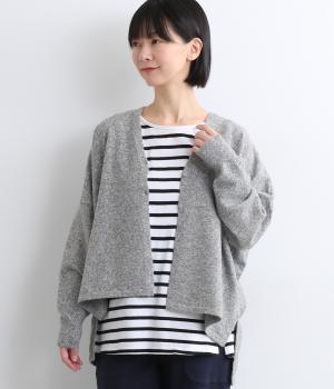 ECOミックスヤーンポンチョVネックカーディガン