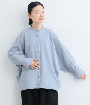 デニムコクーンドルマンチュニック(サックス-F)