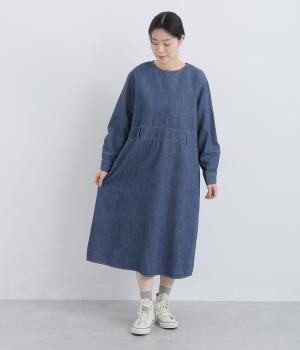 コットンリネンデニムワンピース