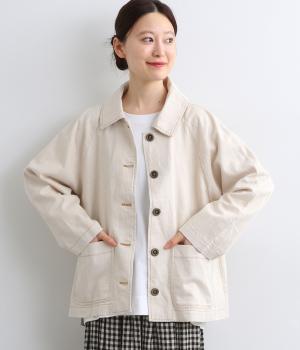 コットンリネンデニムジャケット