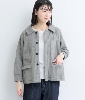キルティング天竺ジャケット(グレイ-F)