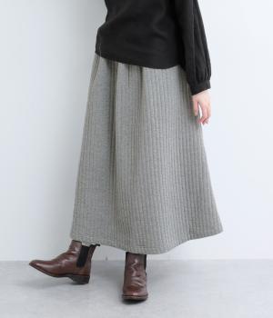 キルティング天竺スカート(グレイ-F)