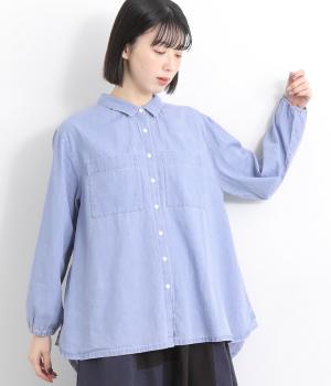 デニムギャザーシャツ
