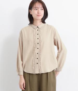 シャリシャリオックスフリンジシャツ