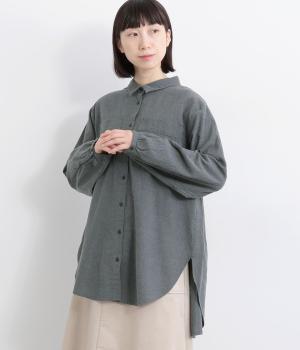 シャリシャリオックスギャザーオーバーシャツ