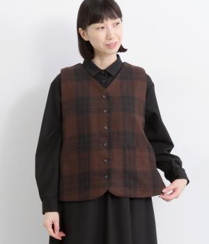 クラシカルチェックベスト