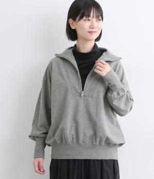 裏毛ハーフジッププルオーバー