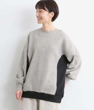 つり裏毛起毛配色プルオーバー