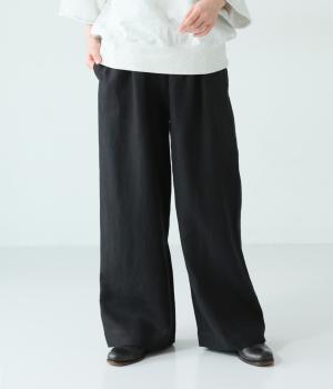 リネン起毛ワイドパンツ