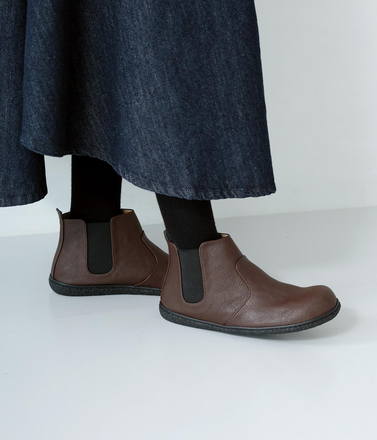 ショートサイドゴアブーツ(ブラウン-25)