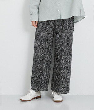 クレープデシンメロウパンツ(ブラック-ONESIZE)