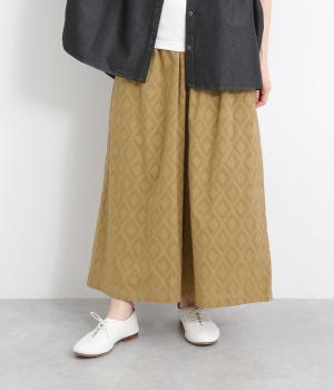 ダイヤドビージャカードワイドパンツ(キャメル-ONESIZE)