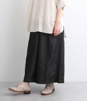 ４．５OZデニムワイドパンツ(ブラック-ONESIZE)