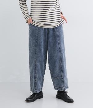 カラーデニムコクーンパンツ