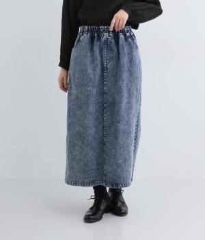 カラーデニムナロースカート