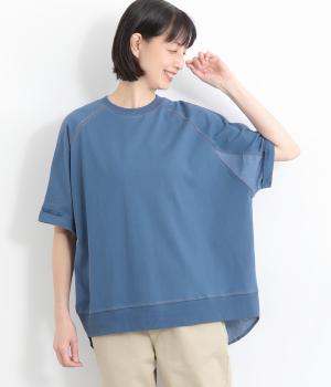 天竺×デニムバックシャンプルオーバー(ブルー-ONESIZE)