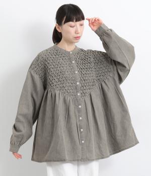 ４．５OZデニムスモッキングシャツ