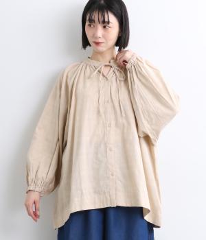 ドビーチェックブラウス