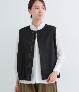 ソフトツイルバルーンベスト(ブラック-F)