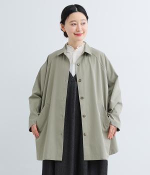 ソフトツイルポンチョシャツ(ライトカーキ-F)