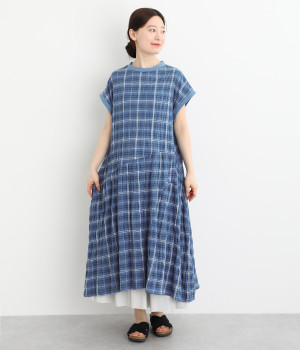 ミックスチェック切替ワンピース（LUPILIEN）の商品詳細