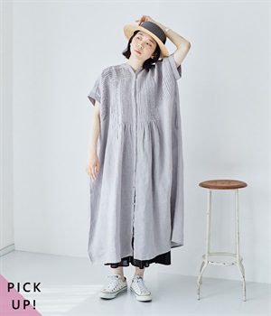 別注｜リネンメニーピンタックワンピース
