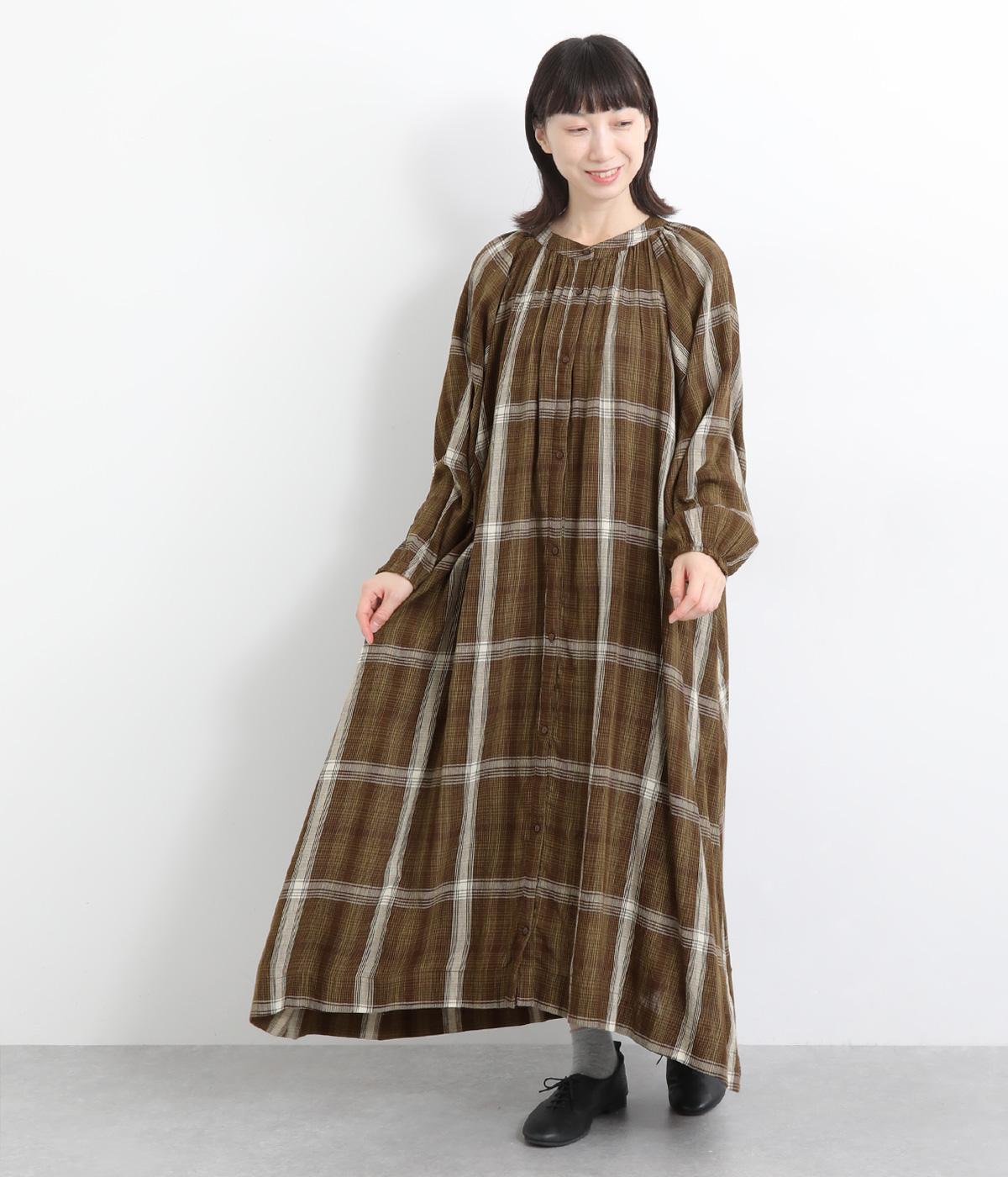 レーヨンクレープチェックワンピース（LUPILIEN）の商品詳細