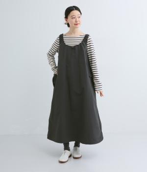 撥水ナイロンドロ―コード付きジャンパースカート