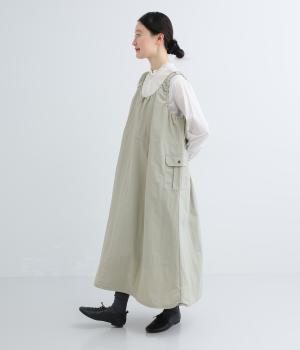 撥水ナイロンドロ―コード付きジャンパースカート(ミント-F)