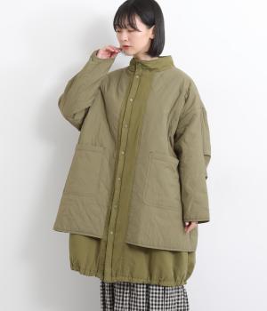 キルティング×ツイルモッズコート