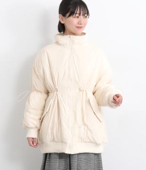 リブ×ナイロンブルゾン