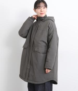 リブ×ナイロンモンスターパーカ(チャコール-F)