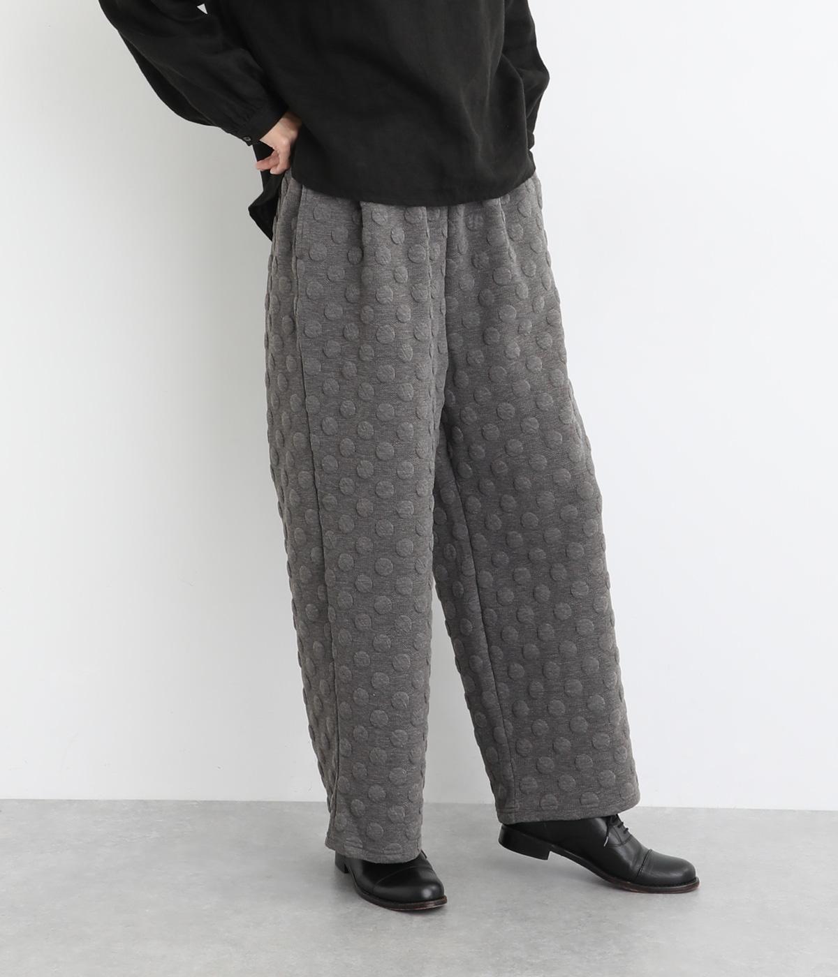 ドットジャカードパンツ(チャコール-F)