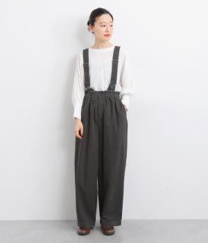 アンティークツイル取り外しサス付きパンツ(チャコール-F)